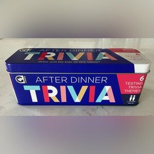 Colorful Trivia Card Set NWT in Metal Tin.Great Set/Fun/Family/Friends